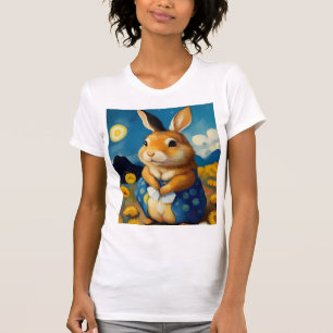 T-Shirt Lapin de Printemps Étoilé