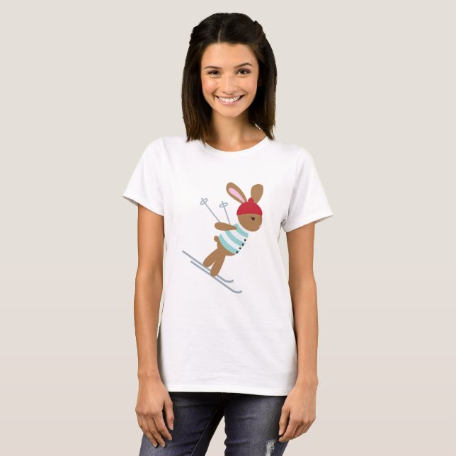 T-shirt Lapin de ski (Devant entier)
