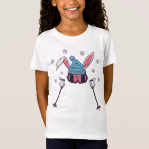 T-Shirt Lapin de ski en faux fil humour hivernal