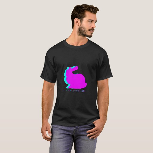 T-shirt Lapin de Vaporwave (Devant entier)