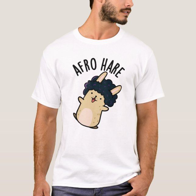 T-shirt Lapin Drôle De Lièvre Afro Avec Pun Afro (Devant)