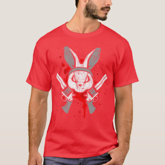 T-shirt Lapin drôle d'horreur diabolique disant Cadeau de