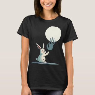 T-shirt Lapin drôle marionnettes ombres main humour pop ar