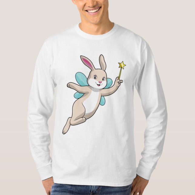 T-shirt Lapin en fée avec baguette magique (Devant)