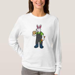 T-shirt Lapin en fermier avec carotte et Casquette