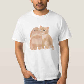 T-shirt lapin et chat