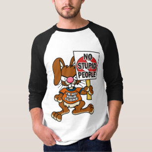 T-shirt Lapin fâché aucunes personnes stupides 1