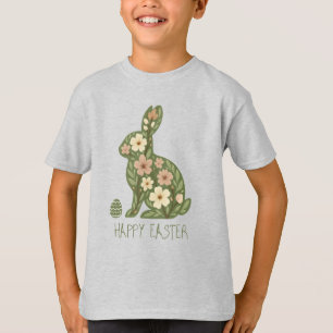 T-shirt Lapin Floral & Œufs de Nature – Vibrations de Pâqu