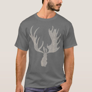 T-shirt Lapin Jackalope avec Antlers d'orignaux