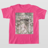 Lapin Jardin Floral Rose Enchanté