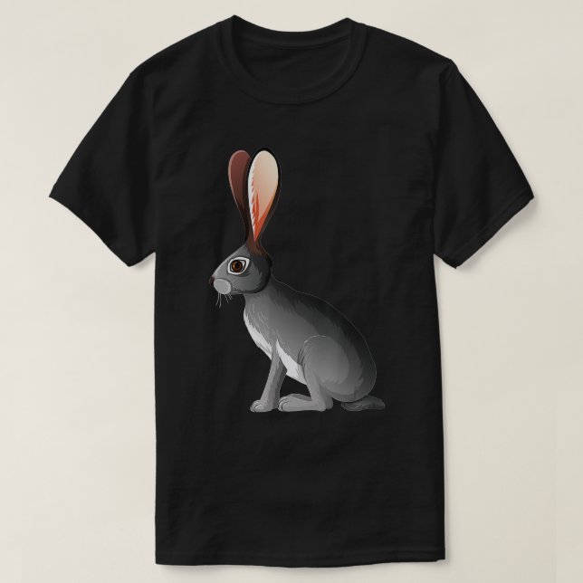 T-shirt Lapin - Lapin avec de grandes oreilles (Design devant)