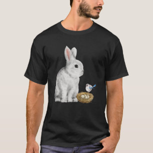 T-shirt Lapin Lapin Printemps Oeufs Nid Oeufs mignons Pâqu