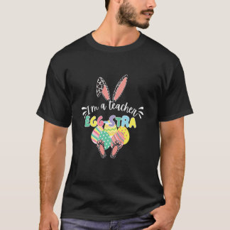 T-shirt Lapin Léopard Pâques Enseignant Œuf Stra Salle de
