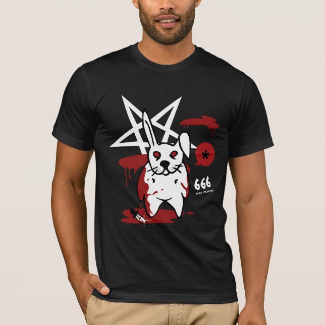 T-shirt lapin mauvais de la mort (Devant)