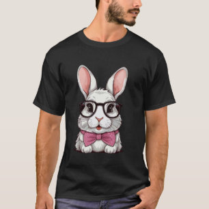 T-shirt Lapin Mignon avec Lunettes - Pâques