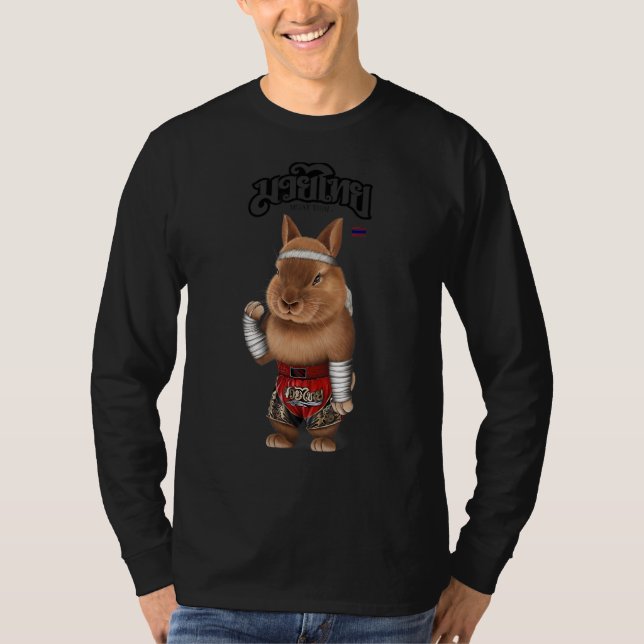 T-shirt Lapin nain comme Muay Thai Kick Boxer Champion 1 (Devant)