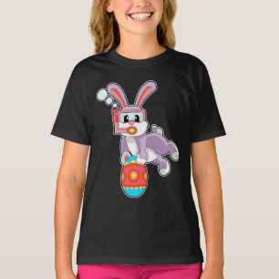 T-shirt Lapin OEuf de Pâques de Pâques Natation