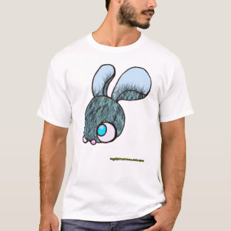 T-shirt Lapin poilu sur un blanc