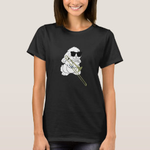 T-shirt Lapin Portant Des Lunettes De Soleil Jouant Trombo