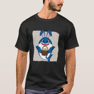 T-shirt Lapin Requin Œufs de Pâques Drôle Chasse Filles Ga