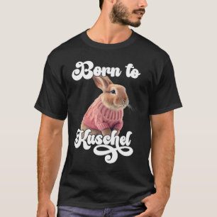 T-shirt Lapin Rétro de Ski d'Hiver Né pour être Câlin Mign
