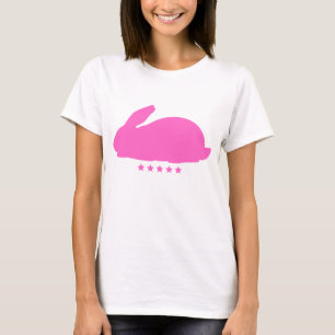 T-shirt Lapin rose avec étoiles