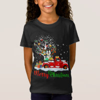 Lapin sur Camion Rouge Pajama Noël Drôle Noël Tr