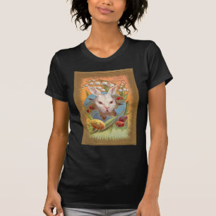 T-shirt Lapin Vintage Dans Oeuf De Pâques Carte De Pâques