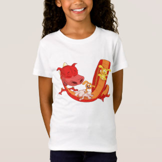 T-Shirt Lapins glissant sur le dragon