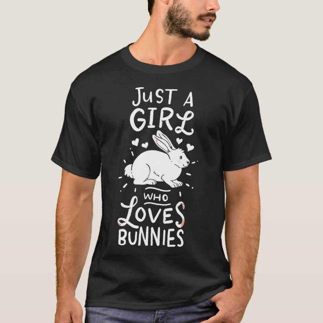 T-shirt Lapins Juste Une Fille Qui Aime Les Lapins (Devant)