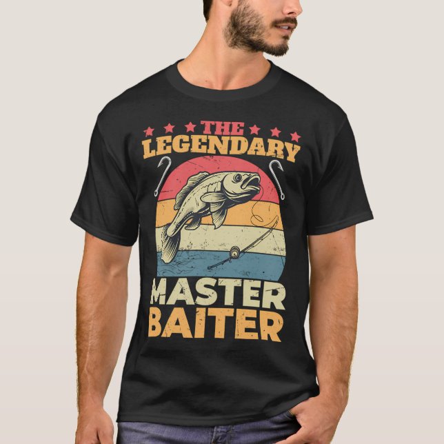 T-shirt L'appât légendaire maître d'humour de pêche (Devant)