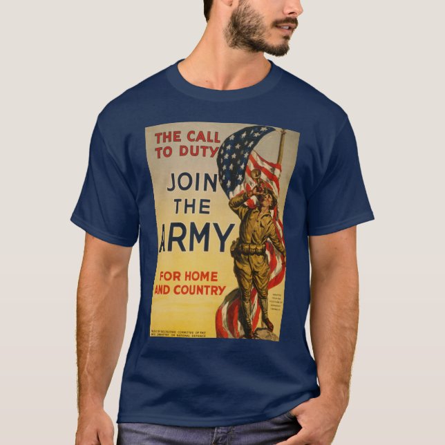 T-shirt L'appel au devoir - Rejoignez l'armée (Devant)