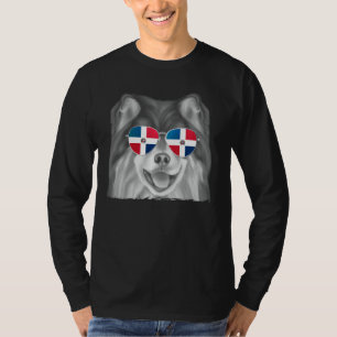T-shirt Lapphund Finlandais Chien Dominicain Drapeau Lunet