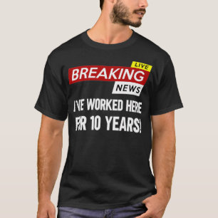 T-shirt L'appréciation de l'anniversaire de travail des tr