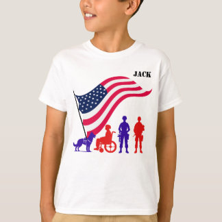 T-shirt L'appréciation militaire sur mesure du garçon