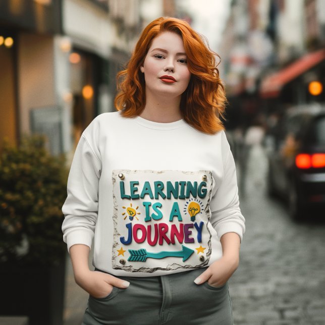 T-shirt L'apprentissage est un voyage" Inspiration (Créateur téléchargé)