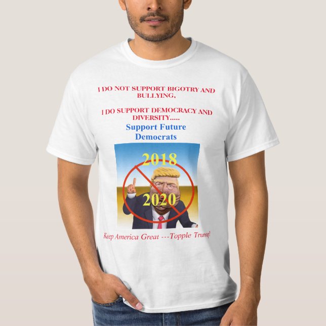 T-shirt L'appui futurs Démocrate/renversent l'atout ! 2018 (Devant)