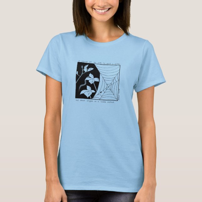 T-shirt L'araignée et la pièce en t de serpent (Devant)