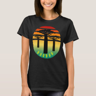 T-shirt L'Arbre Africain De La Vie Baobab Couleur Africain