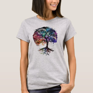 T-shirt L'arbre de la vie : nourrir les rêves sous le cou