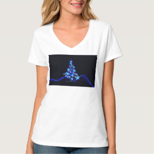 T-shirt l'arbre de Noël stylisé et lumineux de SlipperyJoe