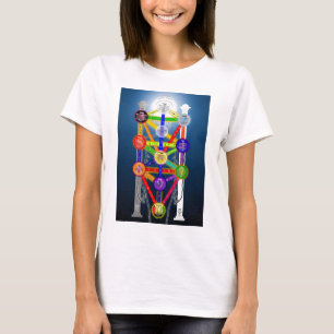 T-shirt L'arbre de Qabalistic du diagramme de structure de
