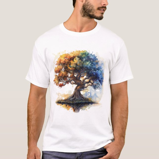 T-shirt L'arbre de vie - Saisons cosmiques (Devant)
