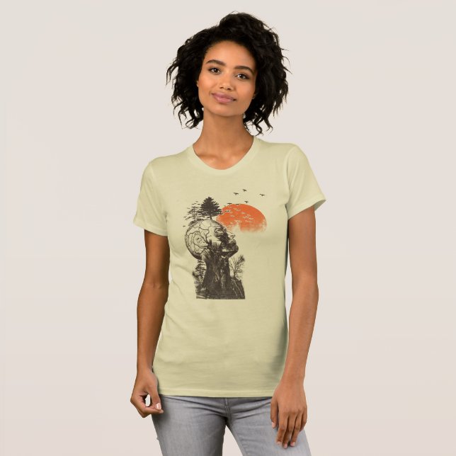 T-shirt L'arbre d'humain d'Alan de gueule de bois (Devant entier)