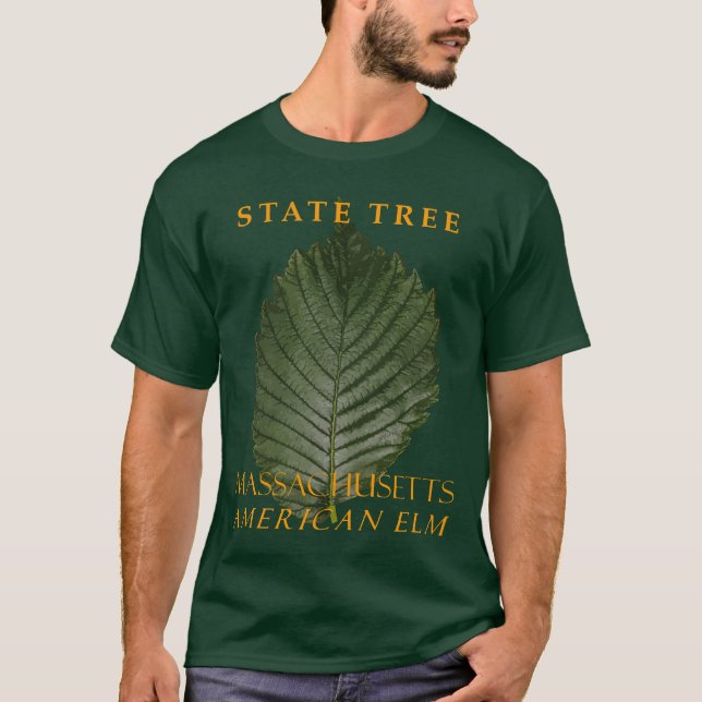 T-shirt L'arbre du territoire du Massachusetts L'orme amér (Devant)