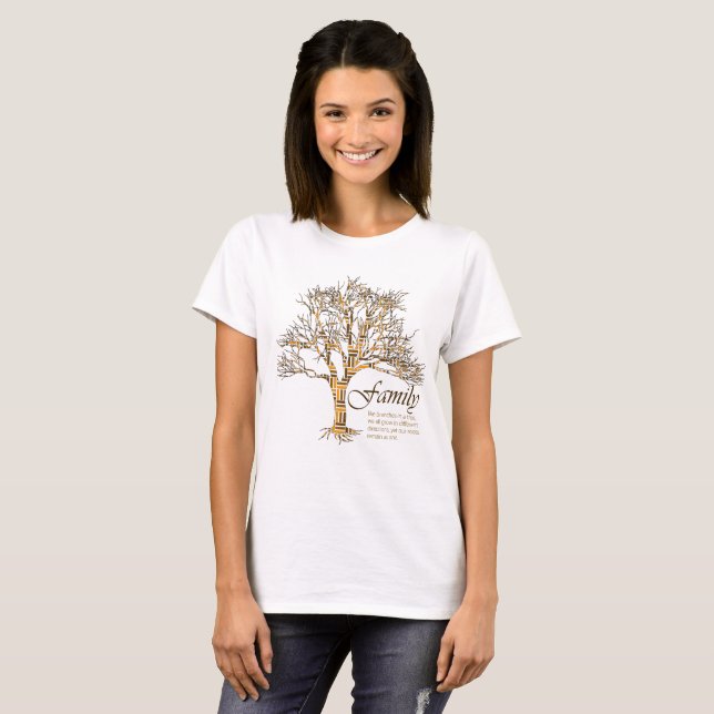 T-shirt L'arbre généalogique : différentes branches les (Devant entier)