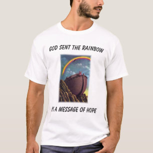 T-shirt L'arc-en-ciel de Noé, Dieu a envoyé au RainbowAs
