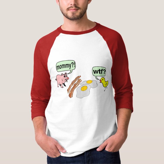 T-shirt Lard et cauchemar d'oeufs (Devant)