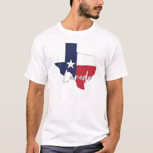 T-shirt Laredo, Texas Drapeau Carte Blancs hommes