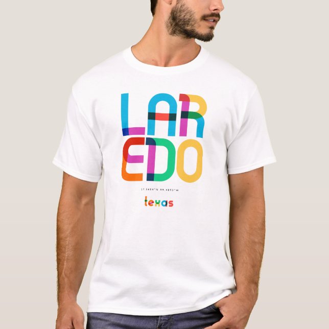 T-shirt Laredo Texas Mid Century, Pop Art, (Devant)